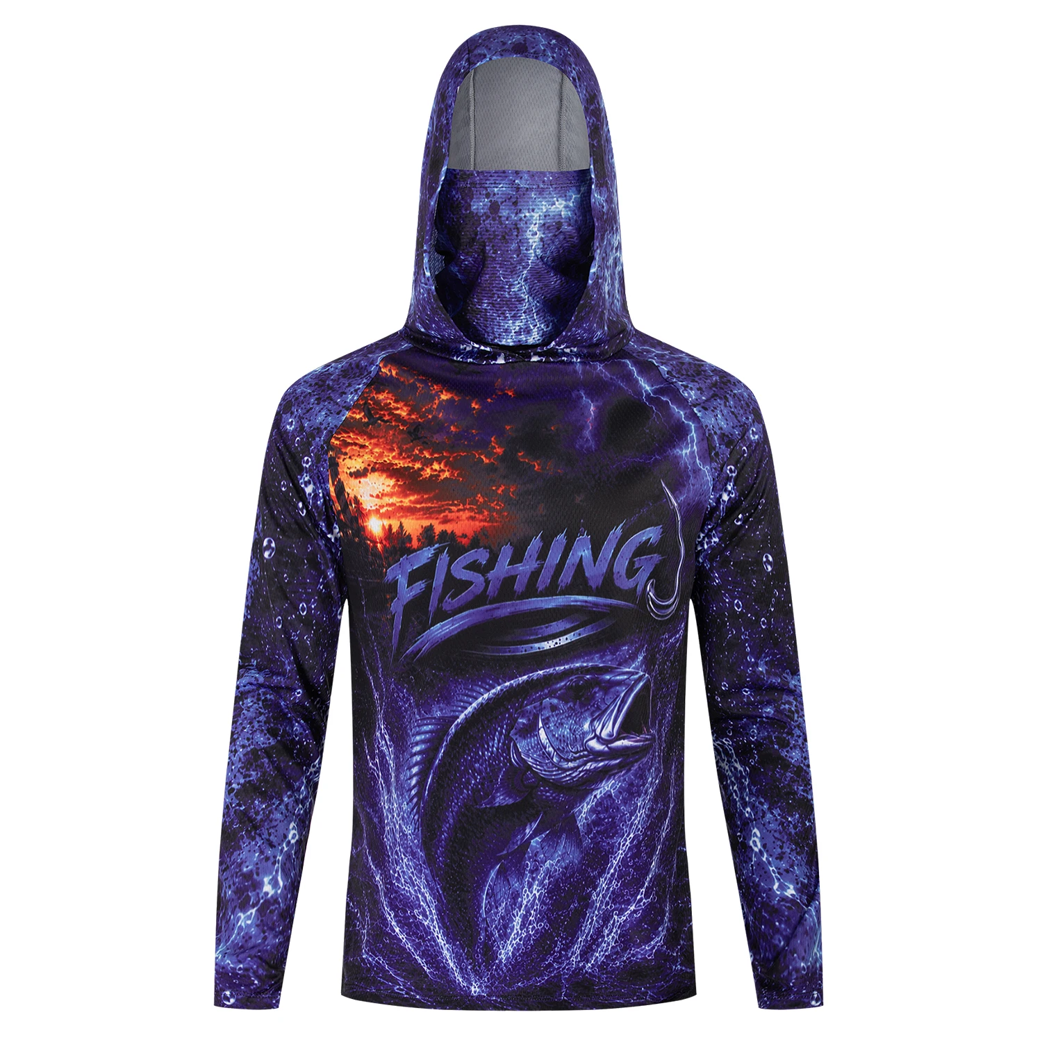 قميص صيد رجالي بطبعة ثلاثية ال - مراجعة Fishing Shirt Uv Protection وسعره